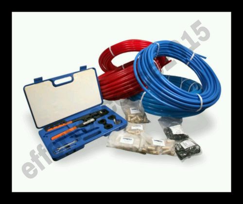 Pex crimp starter kit / brass pex fittings / crimp rings pex, pex tubing 1/2&#034; 3&#034; for sale