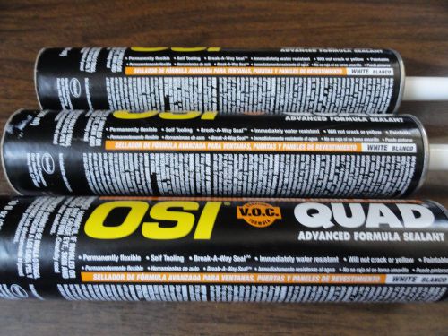 3 OSI 10 fl. oz. White No.001 Quad Advanced Formula Window Door &amp; Siding Sealant