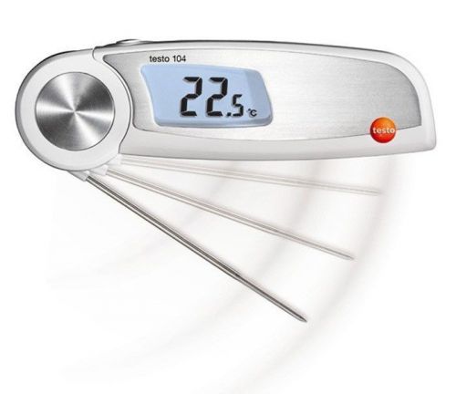 Testo 104 water-proof folding digital food thermometer - new in open box for sale