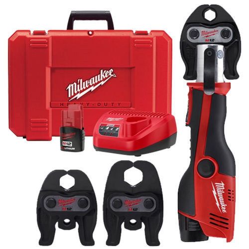 Brand New Milwaukee 2473-22 M12 Force LOGIC Press Tool Kit 1/2&#034; To 1-1/4&#034; Jaws