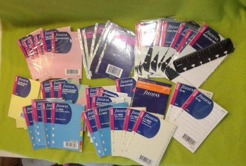 Lrg Lot Filofax Pocket Size Asst Refils 48 Packs Rulers Index Notepaper To Do ++