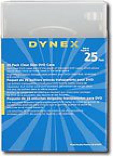 Dynex?&#034;? Dynex 25-Pack Slim DVD Cases Clear DX-DVD25C