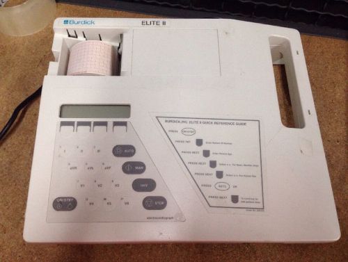 ~Spacelabs Burdick Elite II Interpretive Portable EKG ECG Needs Cables