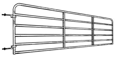 GATE,1-5/8&#034; 50&#034;X4&#039; 6-BAR,GALV