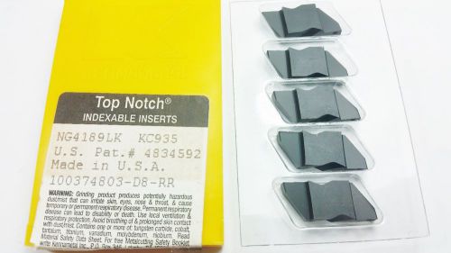 Kennametal NG4189LK KC935 Top Notch Grooving Carbide Inserts (5 PC) (Q 982)