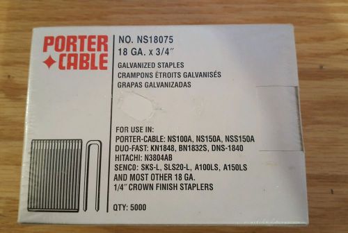 Porter Cable NS18075  3/4&#034; Galvanized 18 gauge Staples 1-box 5000 qty.