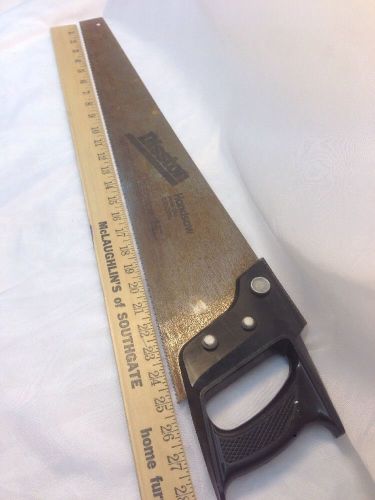 DISSTON Panel Saw Hand Tool Vtg Silver Medallion Black 26&#034; 8Pt Cross Cut CH-II