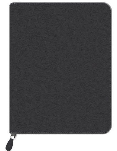 Pierre Belvedere Executive A4/Letter-Size Zip Portfolio, Refillable, Black