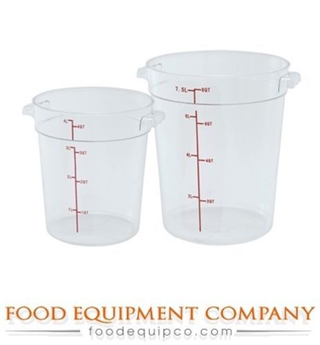 Winco PTRC-2 Storage Container, 2 qt, 7.4&#034; dia x 4.27&#034; - Case of 24