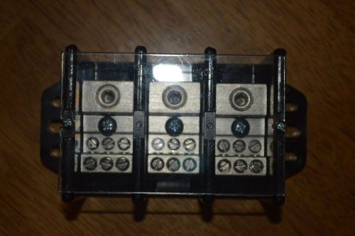 MARATHON 1403401 TERMINAL BLOCK, BARRIER, 3 POLE, with cover