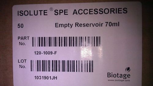 50 BIOTAGE 120-1009-F EMPTY RESOVOIR 70 ML ISOLUTE SPE ACCESSORIES