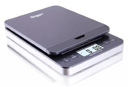 SAGA 66 LB GRAY DIGITAL POSTAL SHIPPING SCALE by SAGA X 0.1 OZ WEIGHT USPS