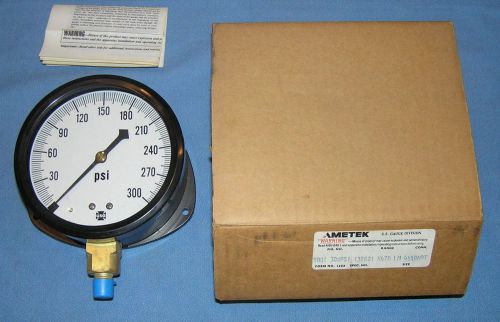 US Gauge AMETEK 4-1/2&#034; Pressure Gauge 132621 5801 0-300 PSI 1/4 ANPT LM - NOS