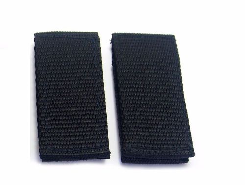 2 POLICE SECURITY GUARD BLACK NYLON DUTY BELT KEEPERS HOOK &amp; LOOP FIT BELTS 2 &#034;