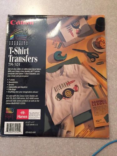 Canon Tshirt Transfers TR101 Print Your Own - NIB - SEALED