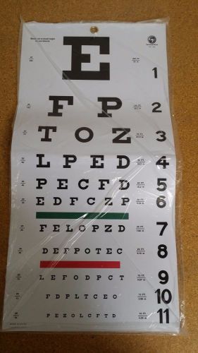 Grafco 1240 Snellen Hanging Eye Chart - 20&#039; Distance