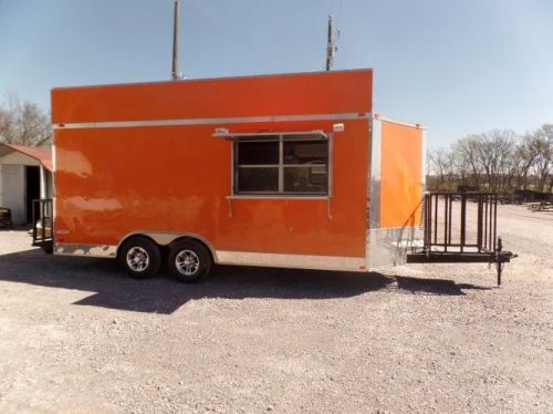 Concession Trailer 8.5 X 18 Orange Food Event Catering