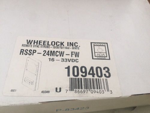 Wheelock 109403 rssp-24mcw-fw strobe new for sale