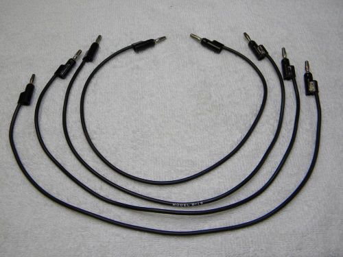 Set of 4, pomona banana plug patch cord, b-18, black, 15 amp, new for sale