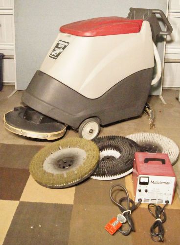 Minuteman 200X 20&#034; Walk Behind Floor Scrubber Model MC20000QP w/ 24V Charger