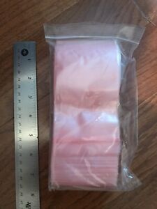 New Lot of 100 Anti-static Bags 3”x 5” 2 Mil Pink Zip Top FREE Shipping