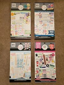 LOT OF 4 HAPPY PLANNER  STICKER BOOKS * BRAND NEW * NEVER USED