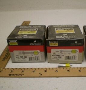 2 BOXES SIMPSON STRONG TIE 1 1/4&#034; .300 FASTENER CONCRETE 100/BOX PDP-125 (H187)