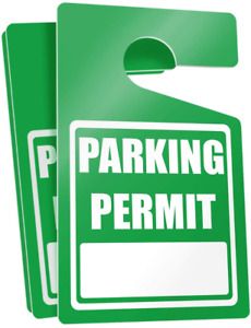 Parking Permit Hang Tags 3&#034; x 5&#034; 10-Pack Green Tough Thick Re-Usable Temporary -