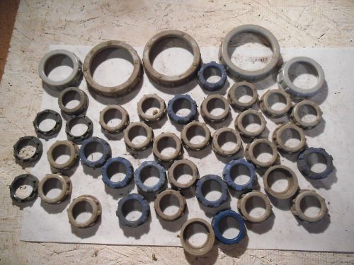 MIXED SIZE LOT OF PLASTIC BUSHINGS (23) 3/4&#034; (3) 2&#034; (2) 1-1/4&#034;