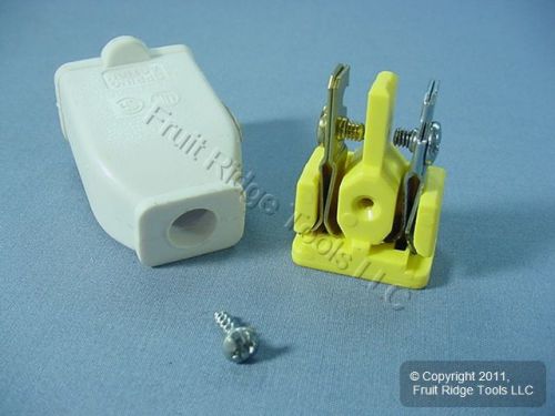 Cooper White Connector Cord End 15A 125V Non-Grounding NEMA 1-15R Bulk SA155W