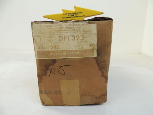 General Electric Flex-A-Plug, DFL323, 100A, 240V, 3PH-3W, NIB