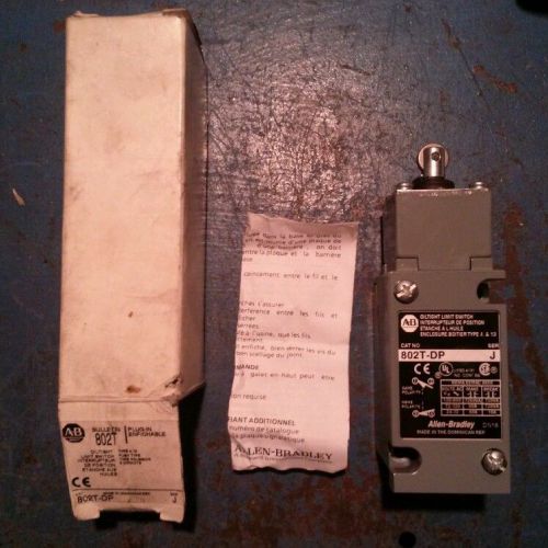 Allen Bradley Oiltight Limit Switch Type 4,13 #802T-DP Ser J Push Type