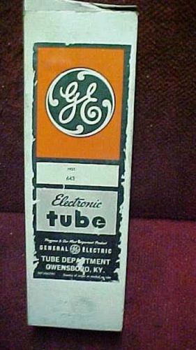 NOS GENERAL ELECTRIC Tube # NL-643 Glass Power Tube,ELOX EDM REPAIR,7927, 643