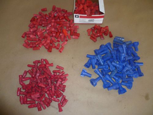 WIRE NUT CONNECTORS,, 62pcs BLUE,, 330pcs RED, LOT OF 392pcs