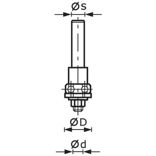 Festool 491557 Cutter spindle W/ Bearing D28