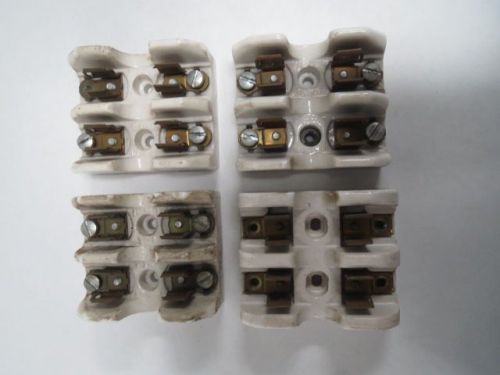 4x union 388-402 1208 ceramic fuse holder 2 position 0-30a amp 600v 250v b205500 for sale