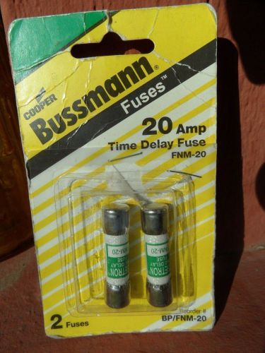 Bussmann Fuses 20Amp Time Delay FNM-20 (lot of 2) NIB  KTK-R-20