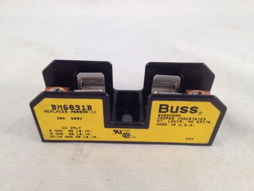 Bussman Buss Fuse Block Holder BC6031B 30A 600V