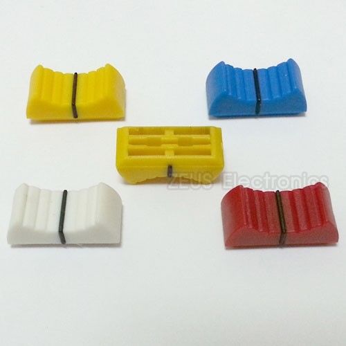 8 pcs Slide Potentiometer Mixer Knob for 4mm Shaft - Various Colors