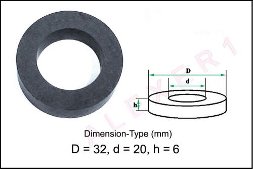 6x  Large Toroid Ring Ferrite Cores 32 x 20 x 6mm