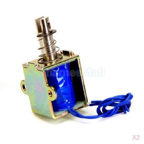 2x dc 12v pull type open frame solenoid electromagnet holding force 5n for sale