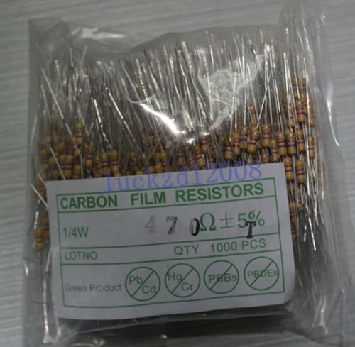 3000pcs Resistor 1/4W 0.25W 470ohm Free Shipping