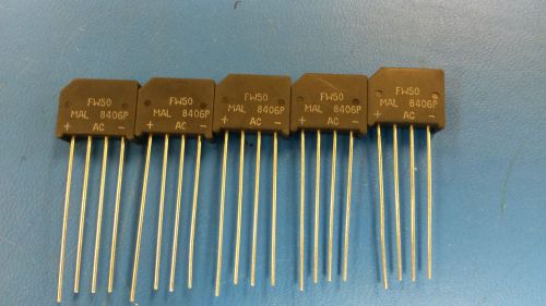 (5 PCS) FW50 (NTE EQUIVALENT NTE166) Diode Rectifier Bridge Single 100V 2A 4-Pin