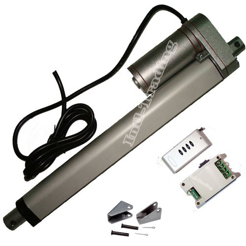 12&#034; Stroke Heavy Duty Linear Actuator &amp;Brackets&amp;Remote 330 Pound Max Lift DC 12V