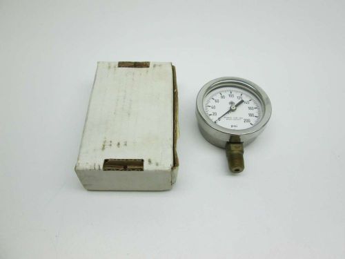 New mcdaniel controls 0-200 psi jf 2-1/4 in 1/4 in npt pressure gauge d389649 for sale