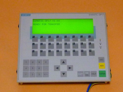 Siemens Simatic OP17 -DP  Operator Panel 6AV3 617-1JC20-0AX1 6AV3617-1JC20-0AX1