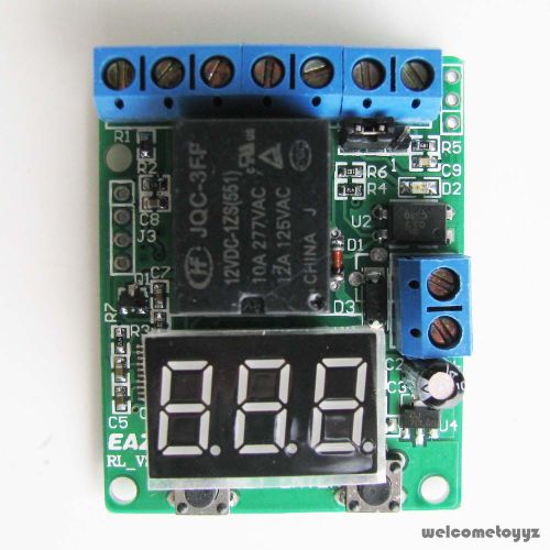 8 functions voltmeter timer voltage relay controller power dc10~15v for sale