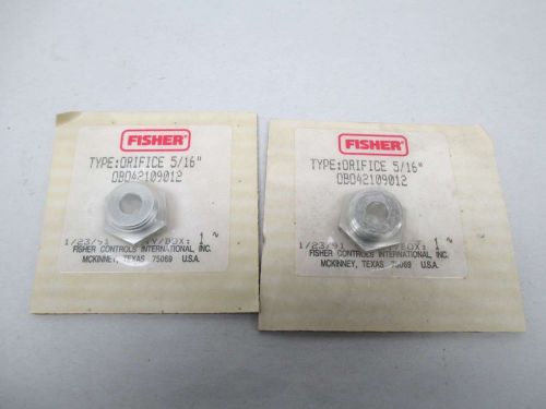 Lot 2 new fisher obo42109012 gas regulator nozzle 5/16in orifice d355257 for sale