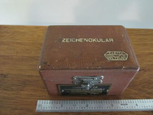 VINTAGE ZEICHENOKULAR LEITZ WETZLAR PORTABLE MICROSCOPE OPTICS RARE