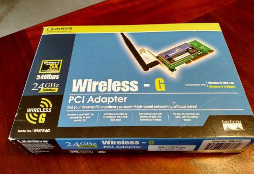 NEW Linksys WMP54G Wireless-G PCI Adapter| 54 Mbps Data Transfer Rate | wireless